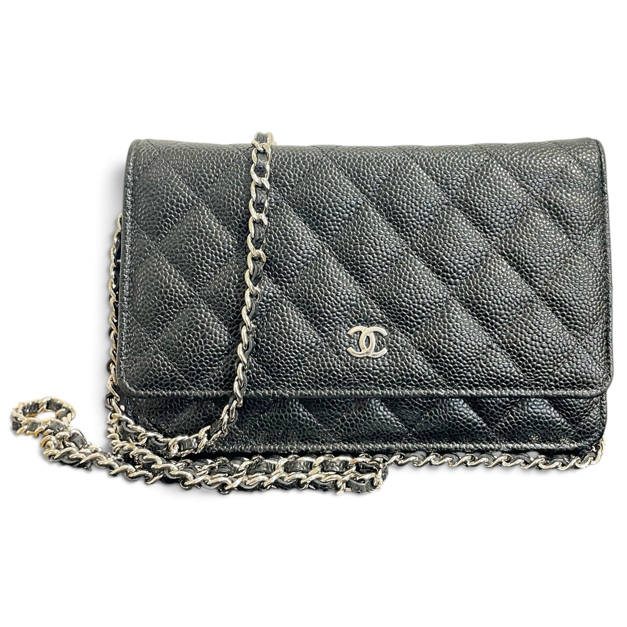 Wallet On Chain leather crossbody bag
