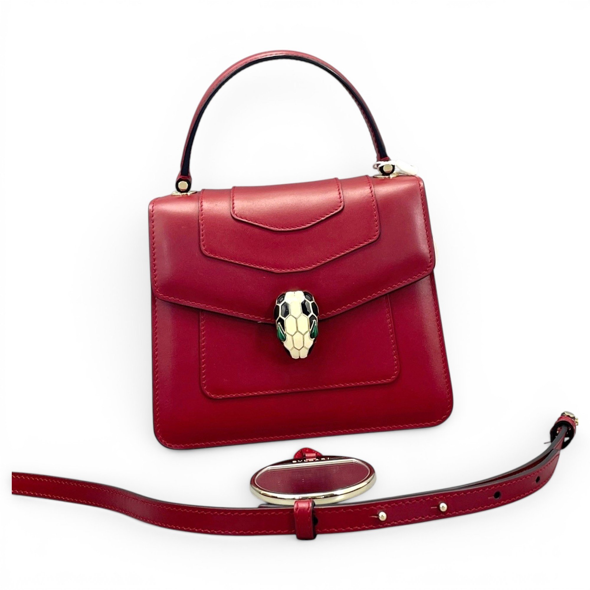 Serpenti leather handbag