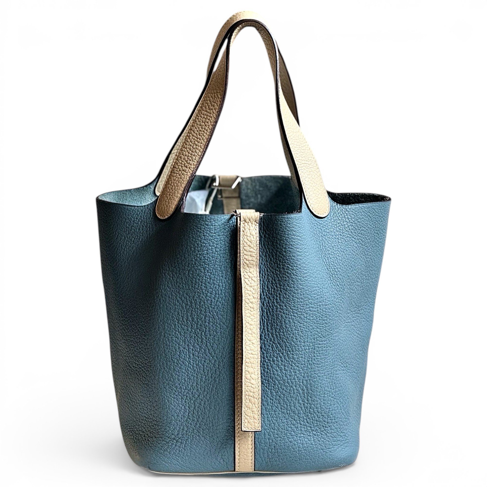 Picotin leather tote