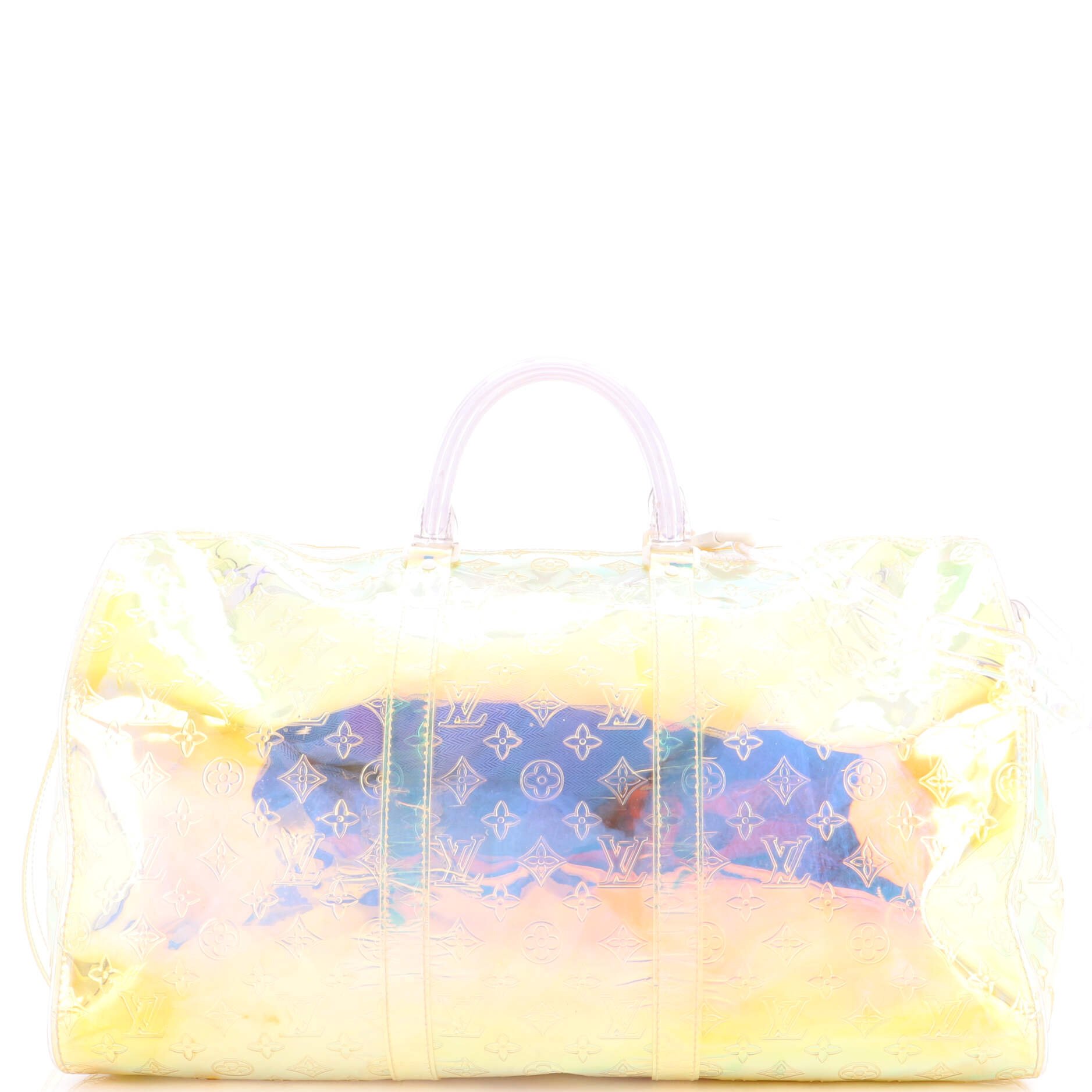 Louis Vuitton Keepall Bandouliere Bag Limited Edition Monogram Prism PVC 50