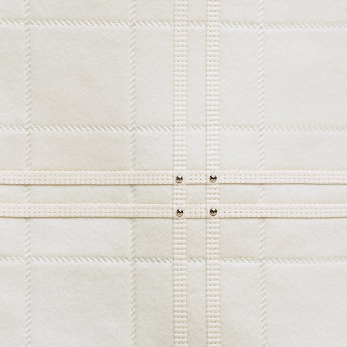 Blanc Naturel Embroidered Short Vest With Leather Detail