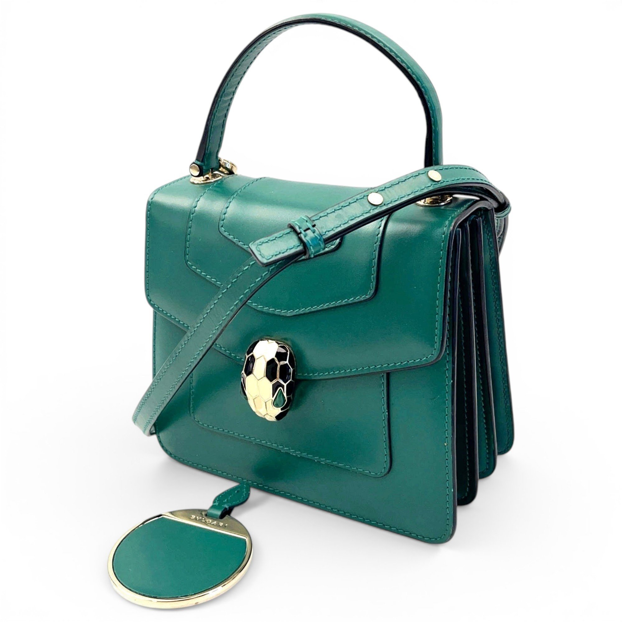Serpenti leather handbag