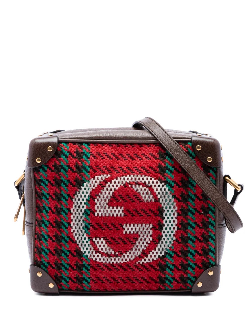 2016-2026 Houndstooth Canvas Soft Trunk crossbody bag