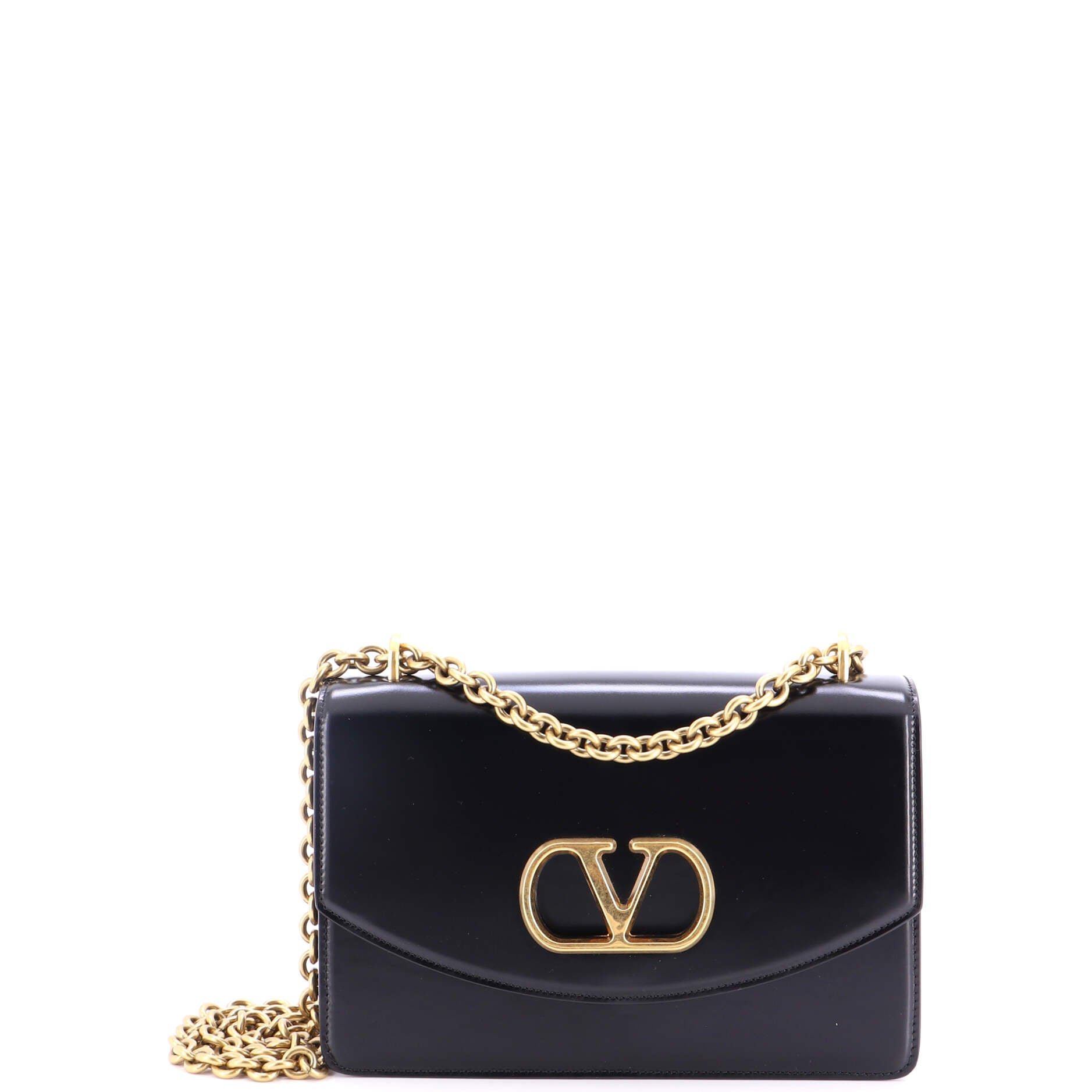 VLogo Vain Shoulder Bag Leather Small