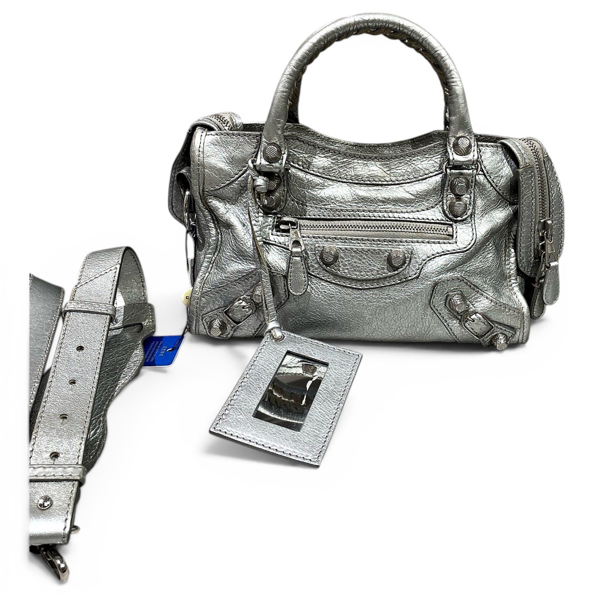 City leather handbag