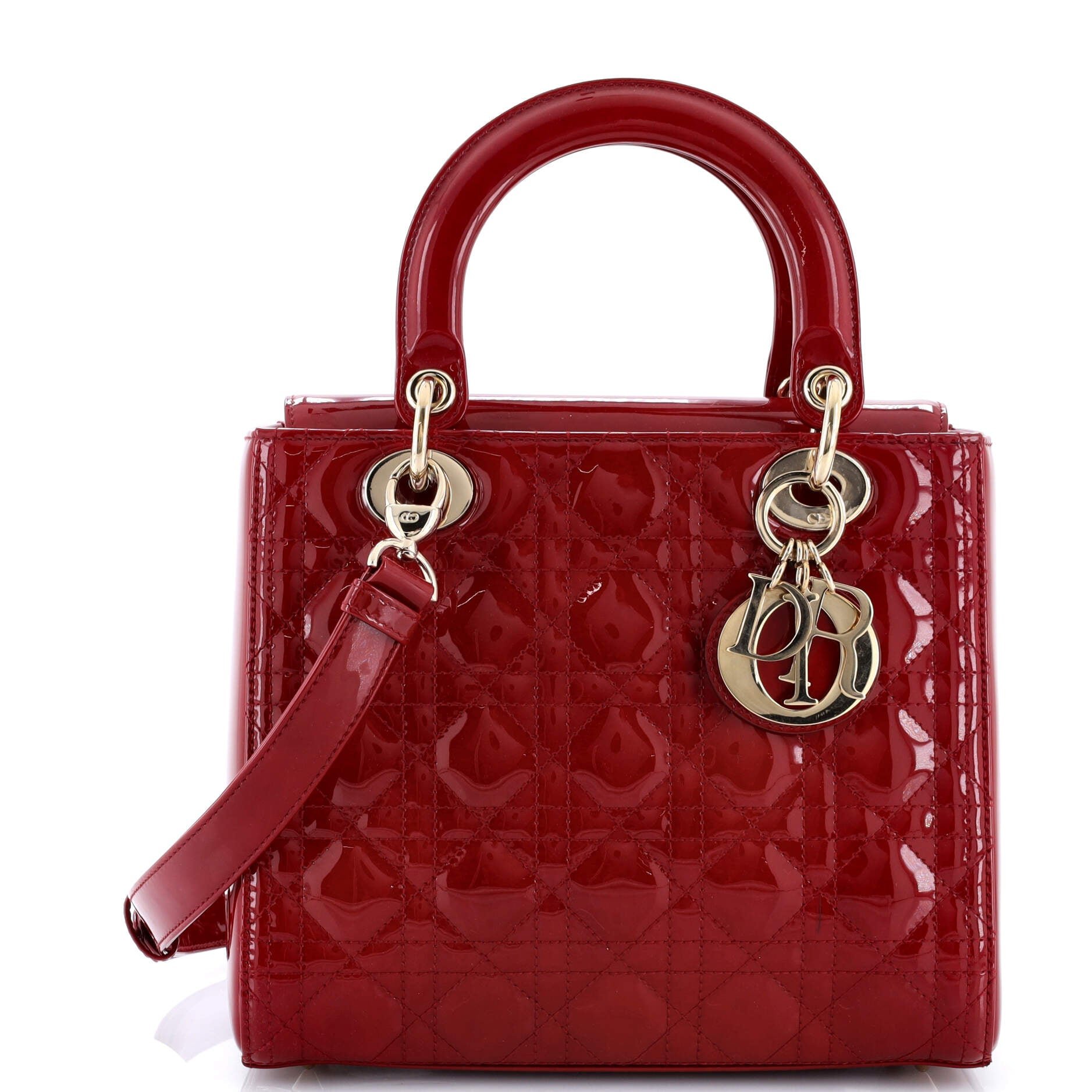 Dior Lady Dior NM Bag Cannage Quilt Patent Medium