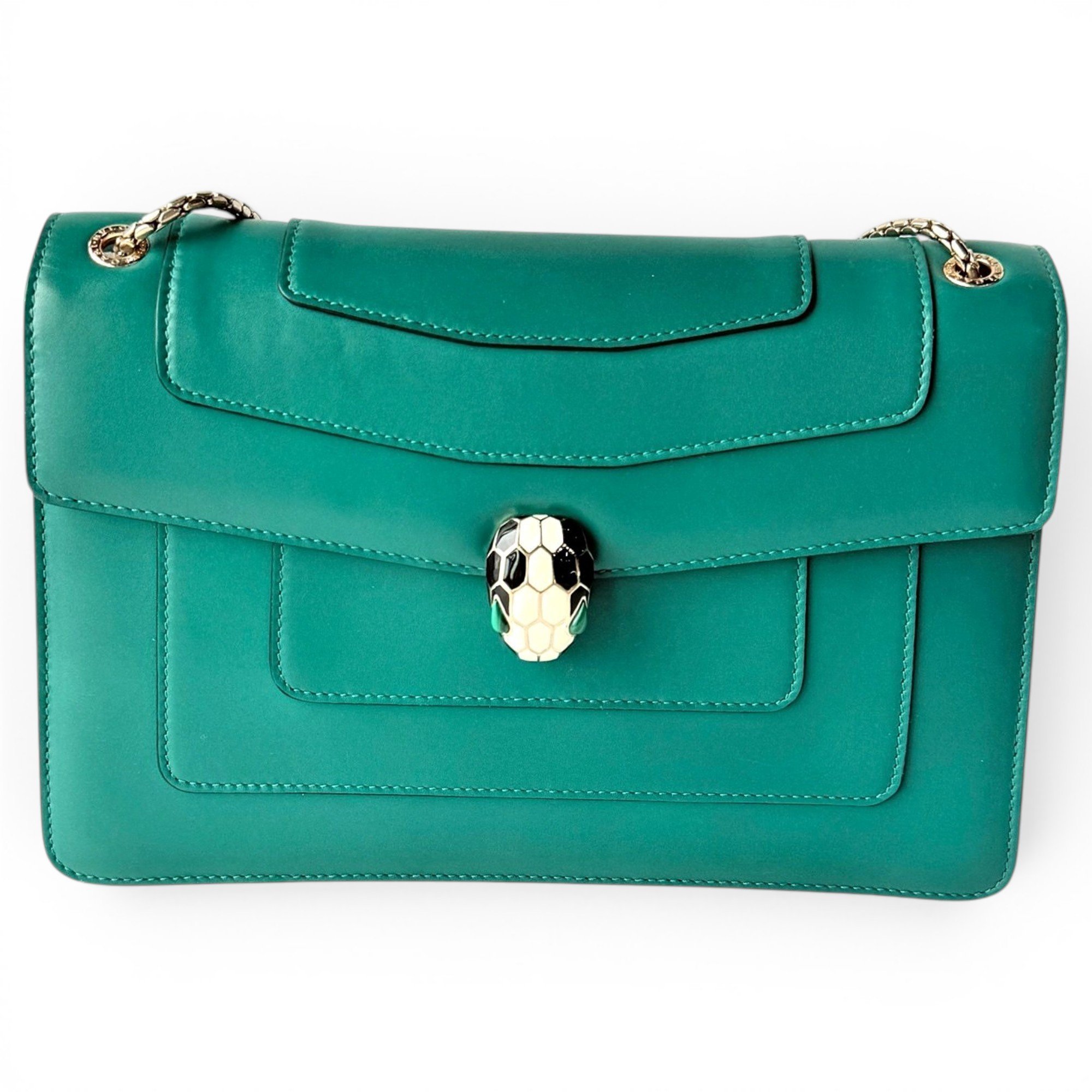 Serpenti leather handbag