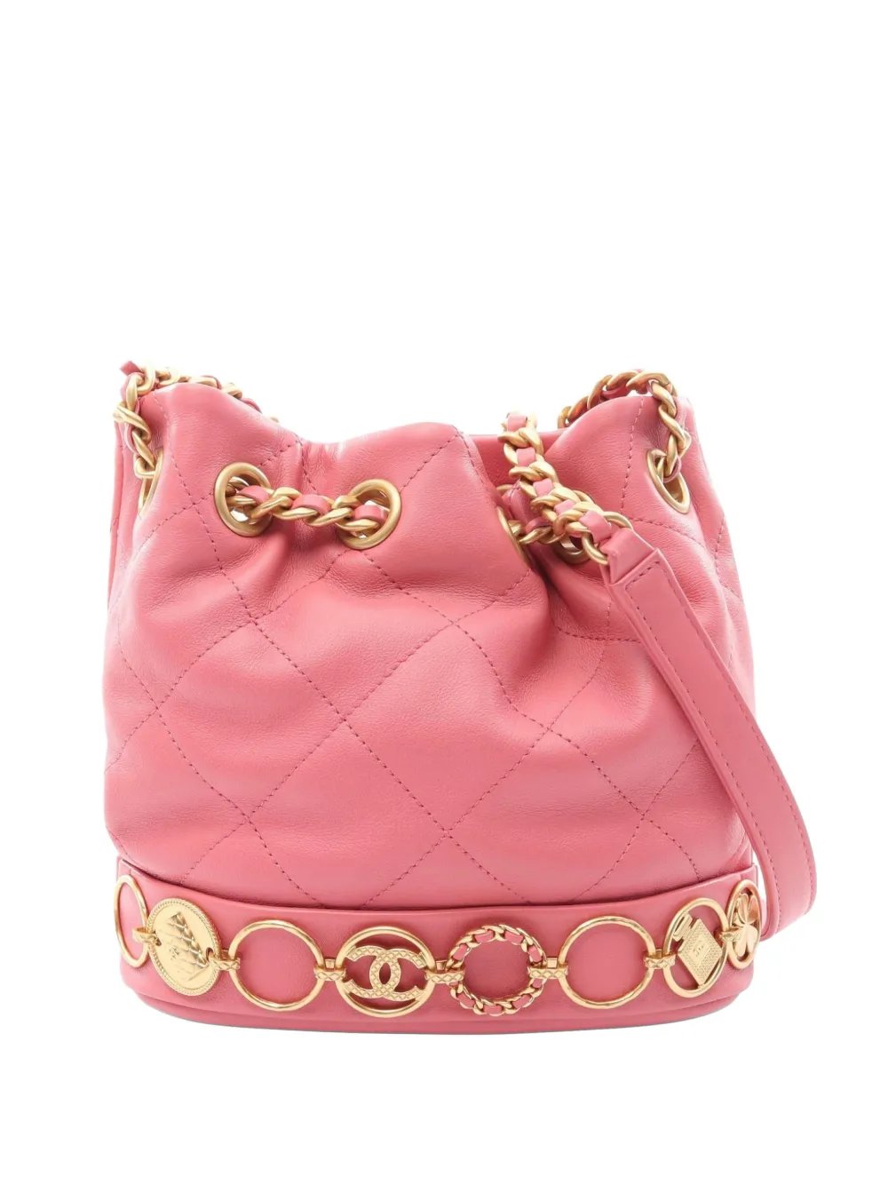 2021s matelassé chain bucket bag