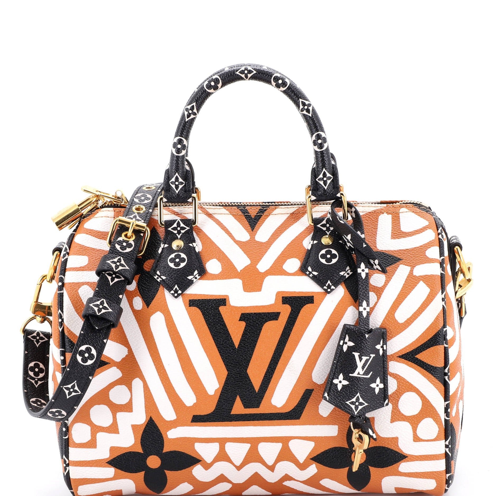 Louis Vuitton Speedy Bandouliere Bag Limited Edition Crafty Monogram Giant 25