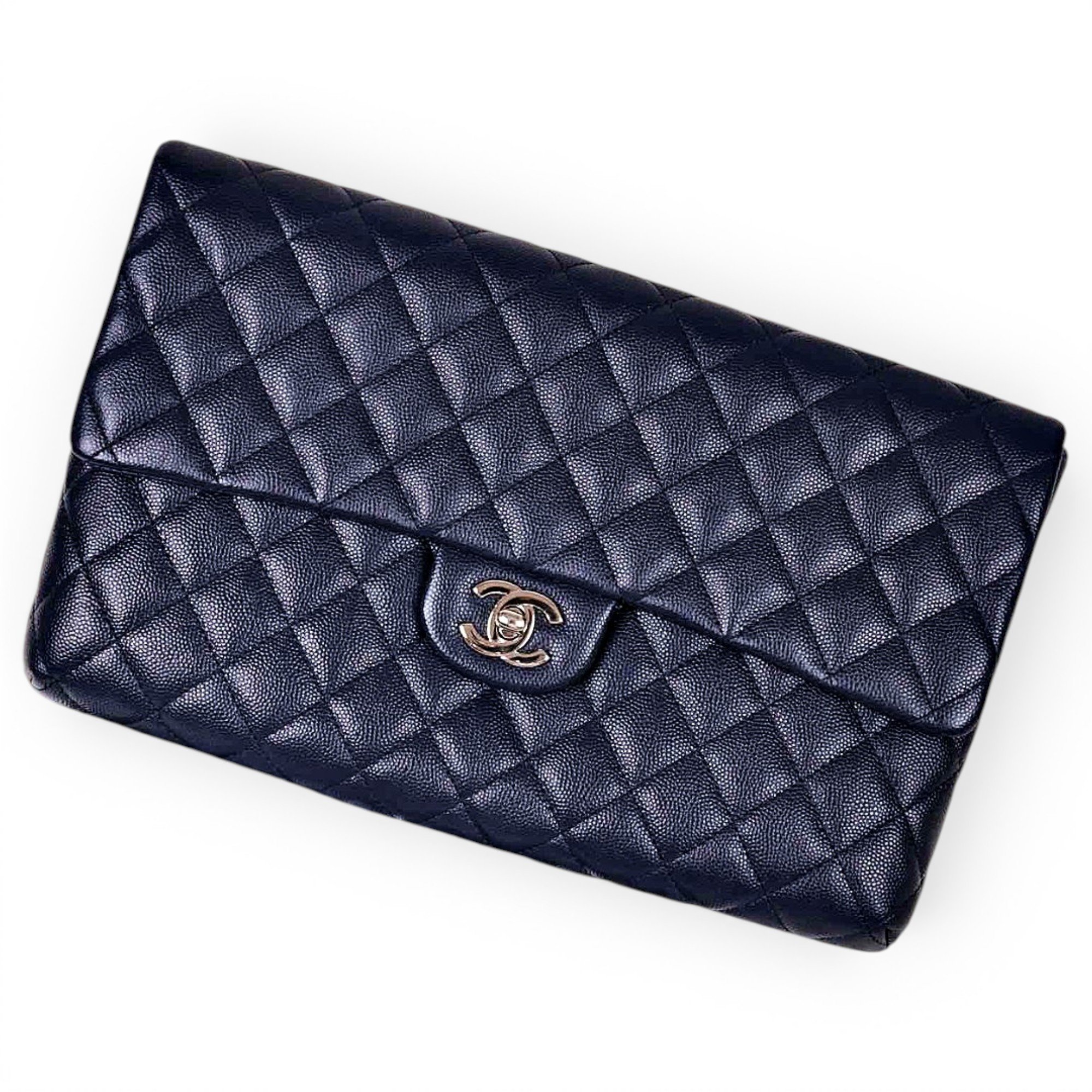Leather clutch bag