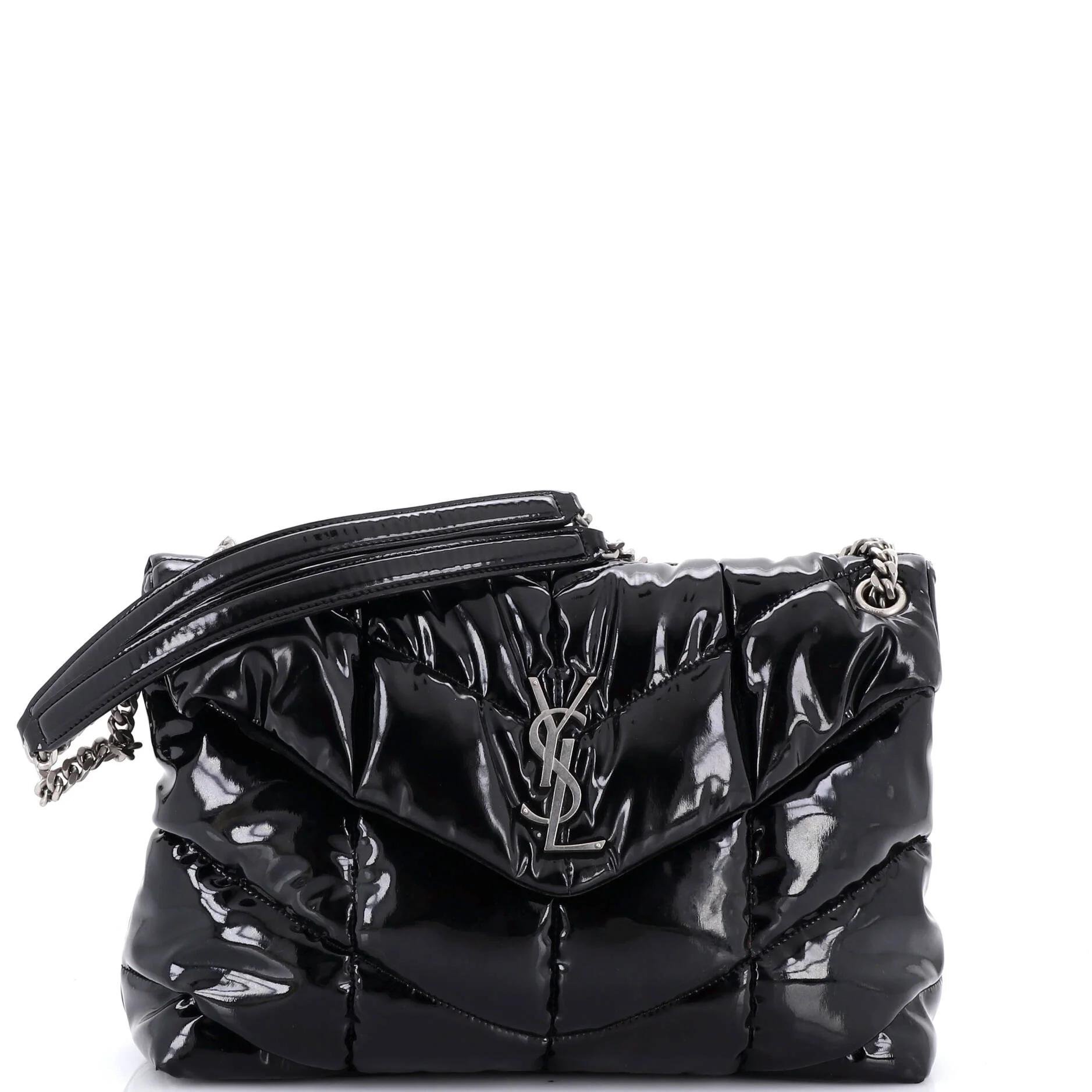 Patent leather handbag