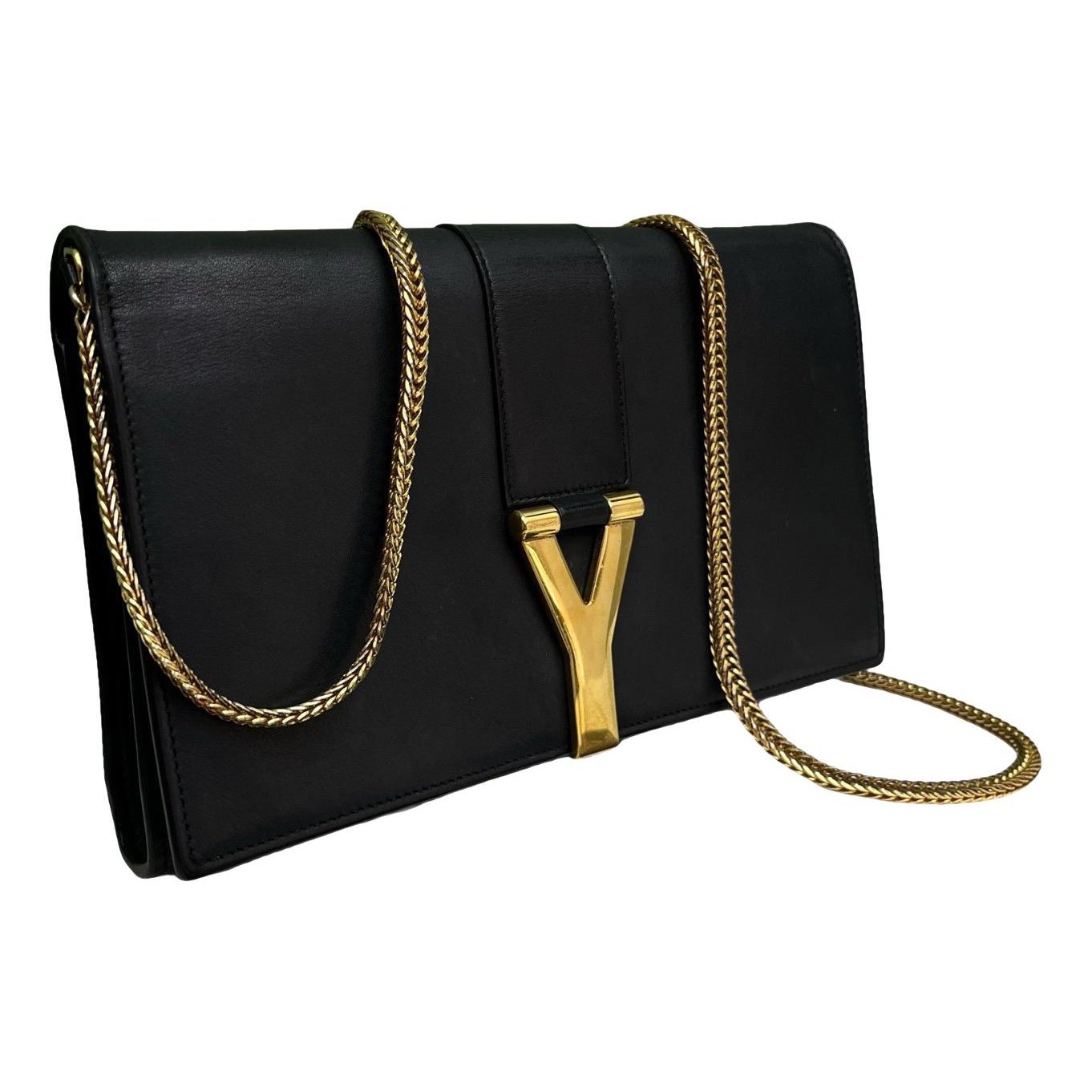 Leather clutch bag