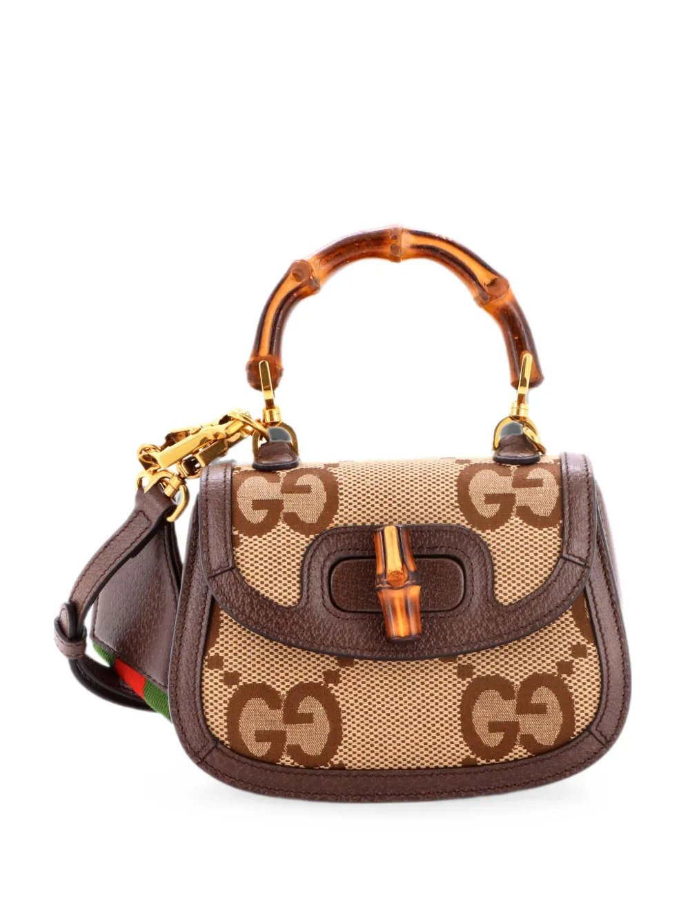 Bamboo 1947 Top Handle Bag Jumbo GG Canvas Mini crossbody bag