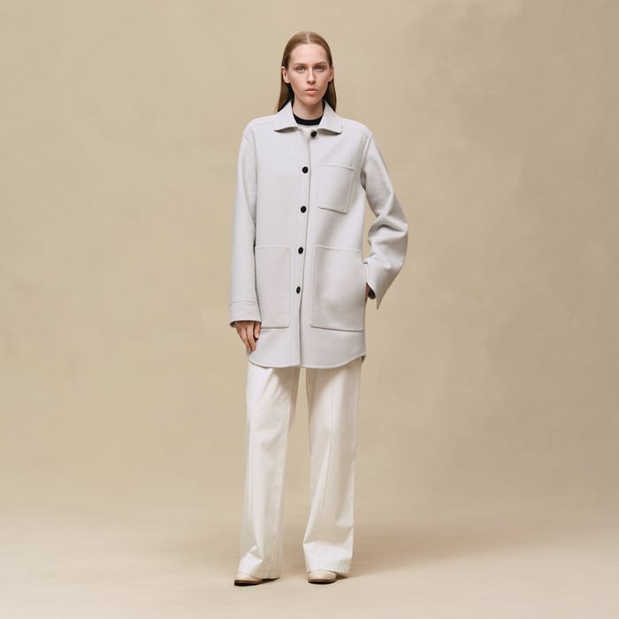 Gris Pervenche Overshirt Coat