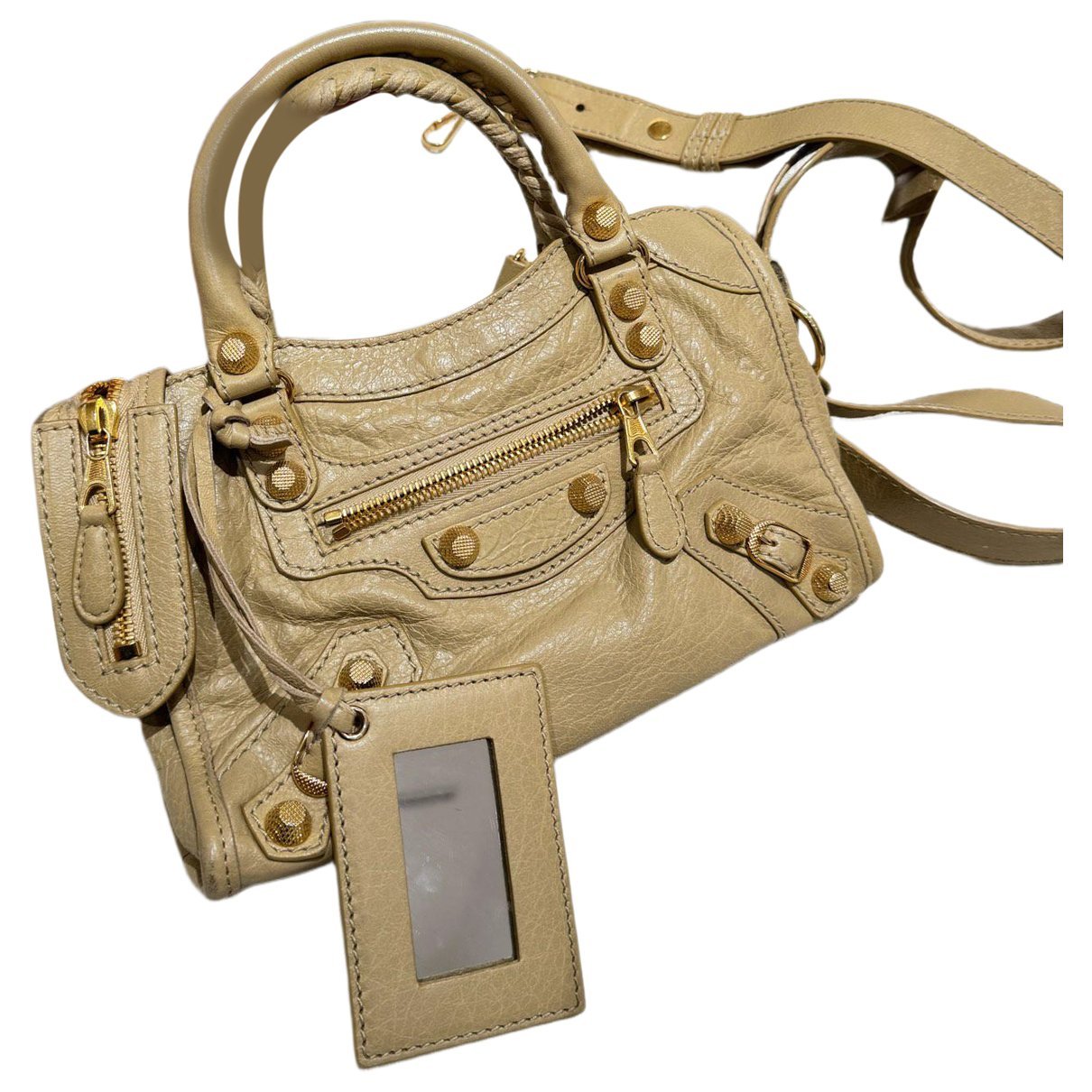 City leather handbag