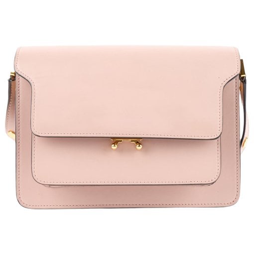 Trunk leather crossbody bag