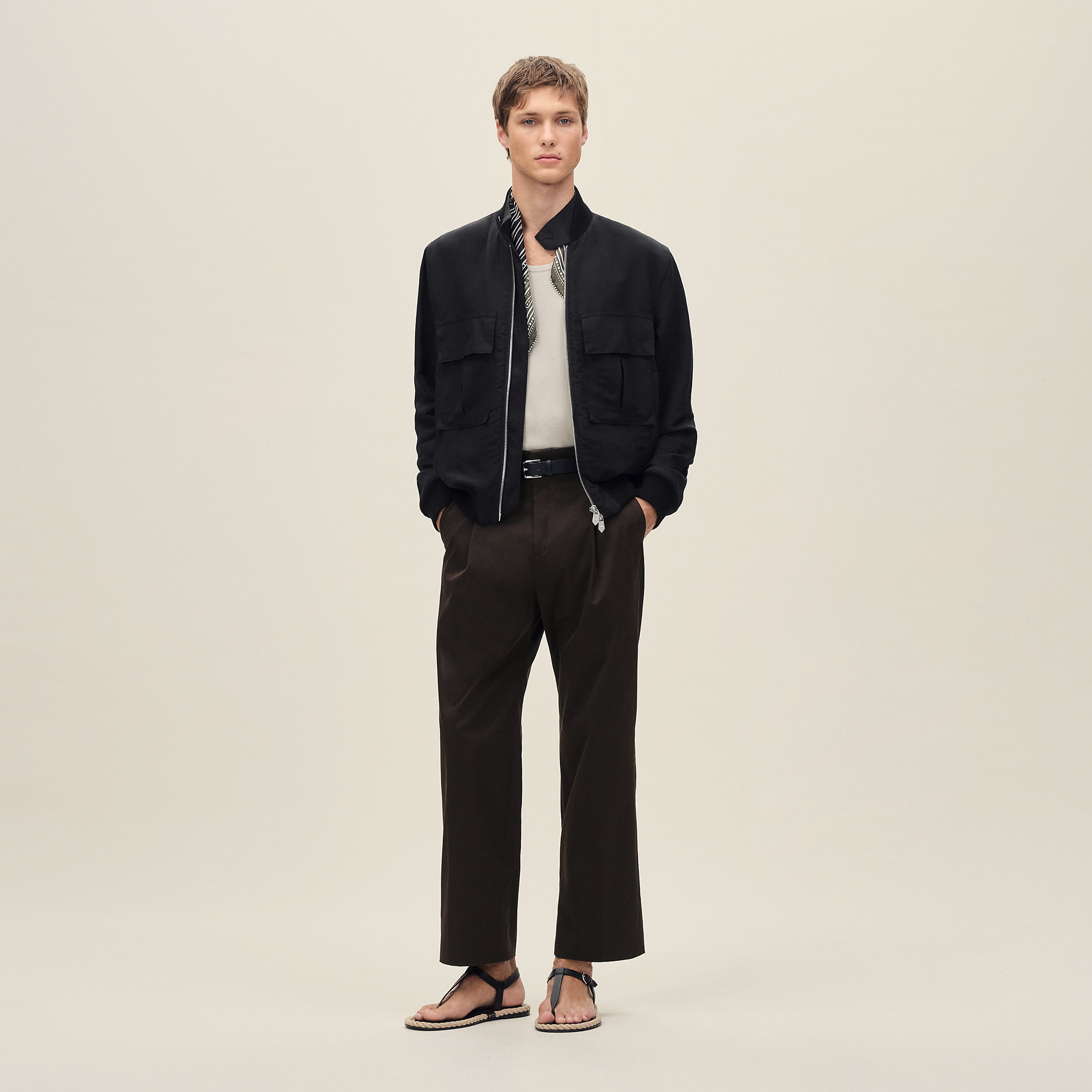 Rib-trim jacket