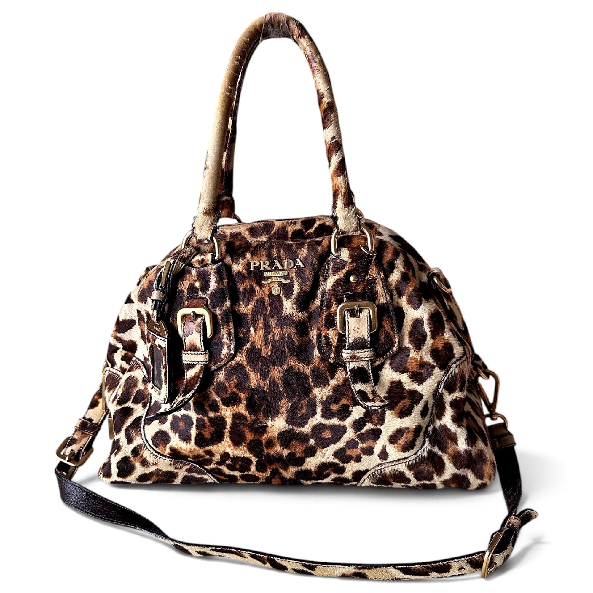 Bowling pony-style calfskin bowling bag