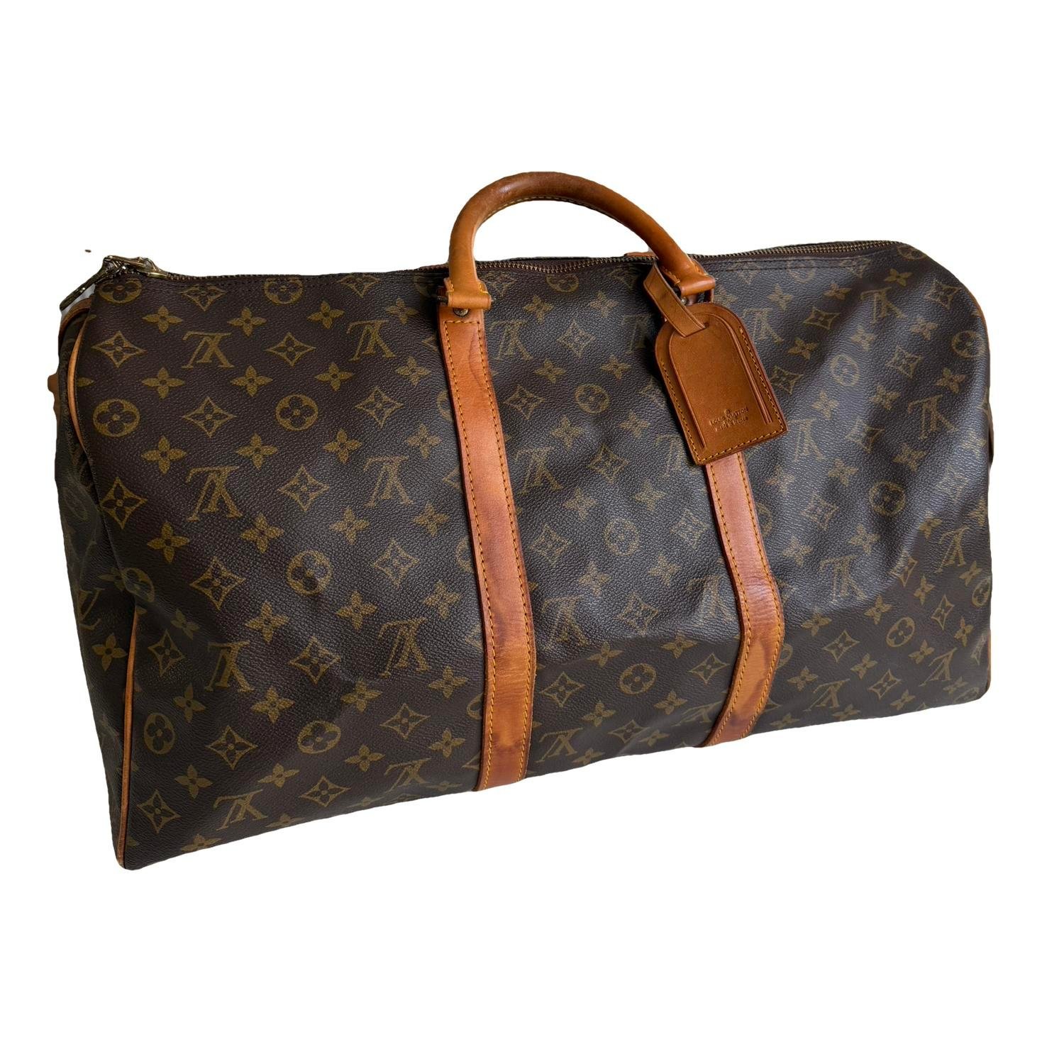 Keepall leather travel bag