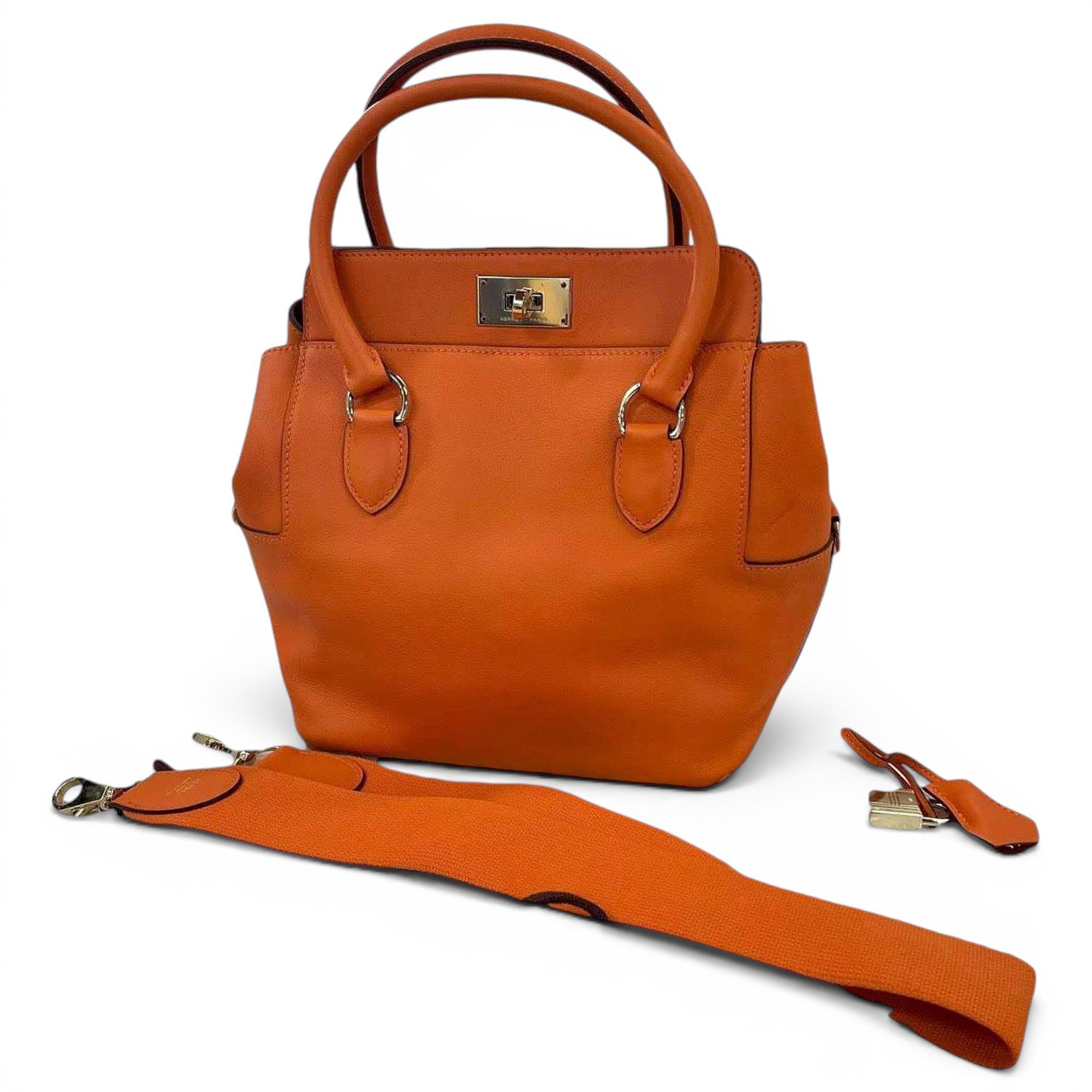 Hermes Toolbox 20 Handbag Orange 5506