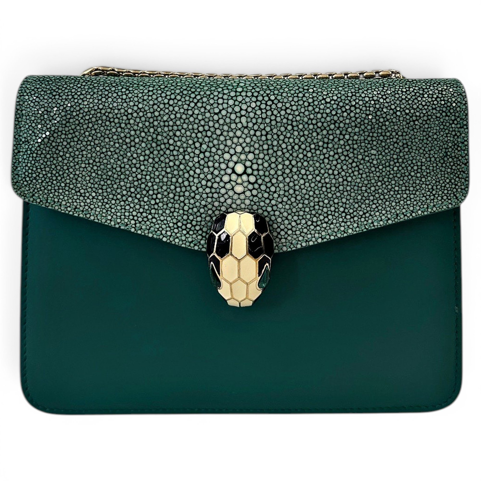 Serpenti leather handbag