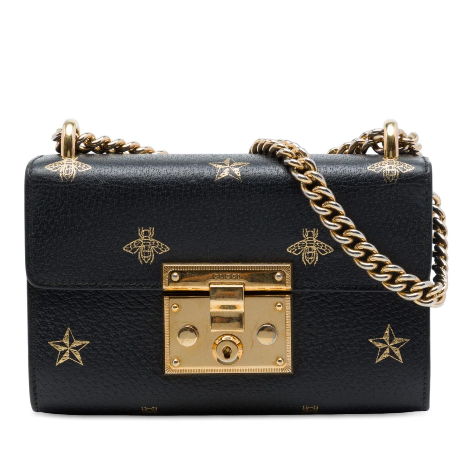 Padlock leather crossbody bag