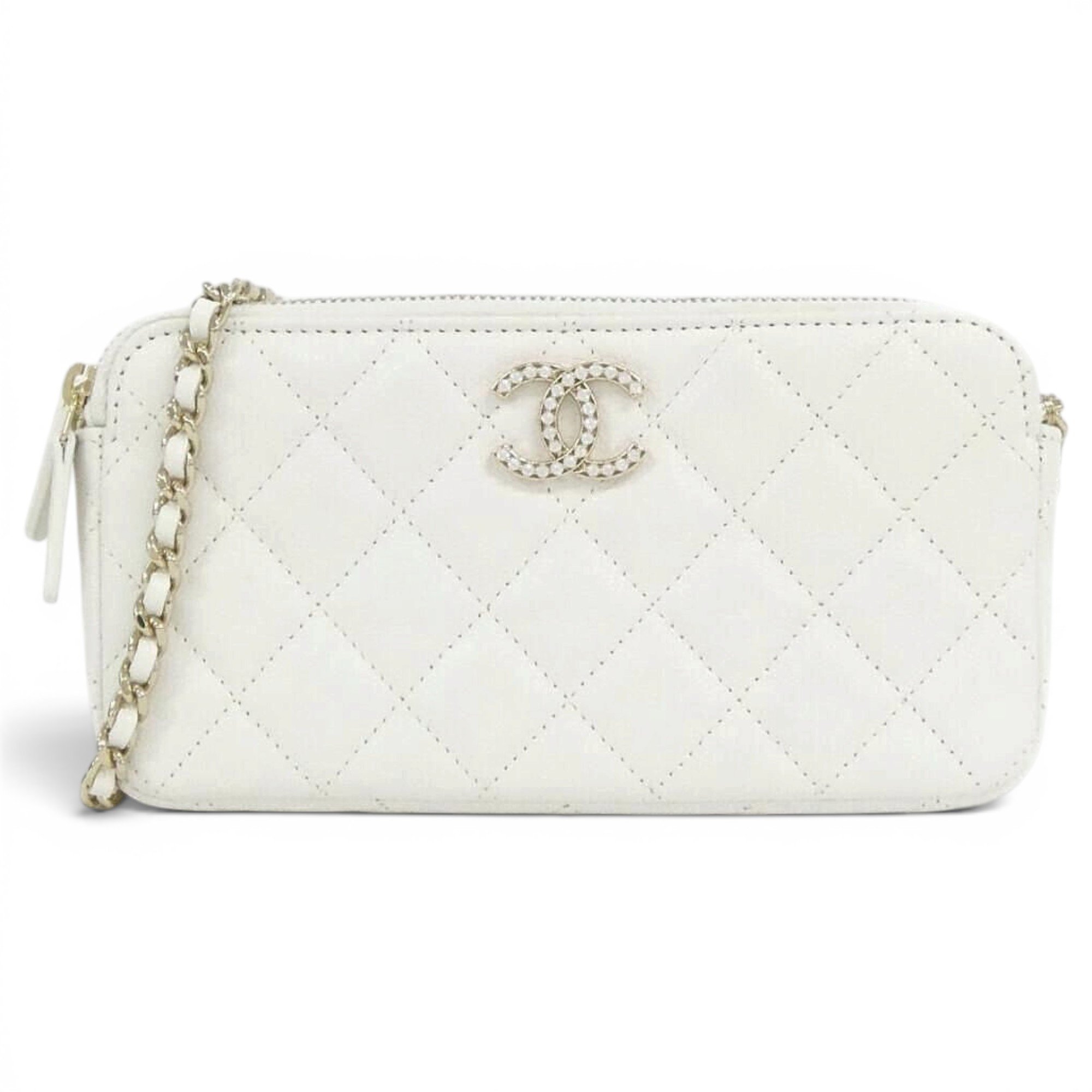 Wallet On Chain Boy Half Flap leather handbag