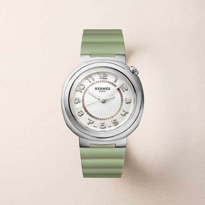 Vert Criquet Hermès Cut Large Model 36 MM Single Tour Watch Strap