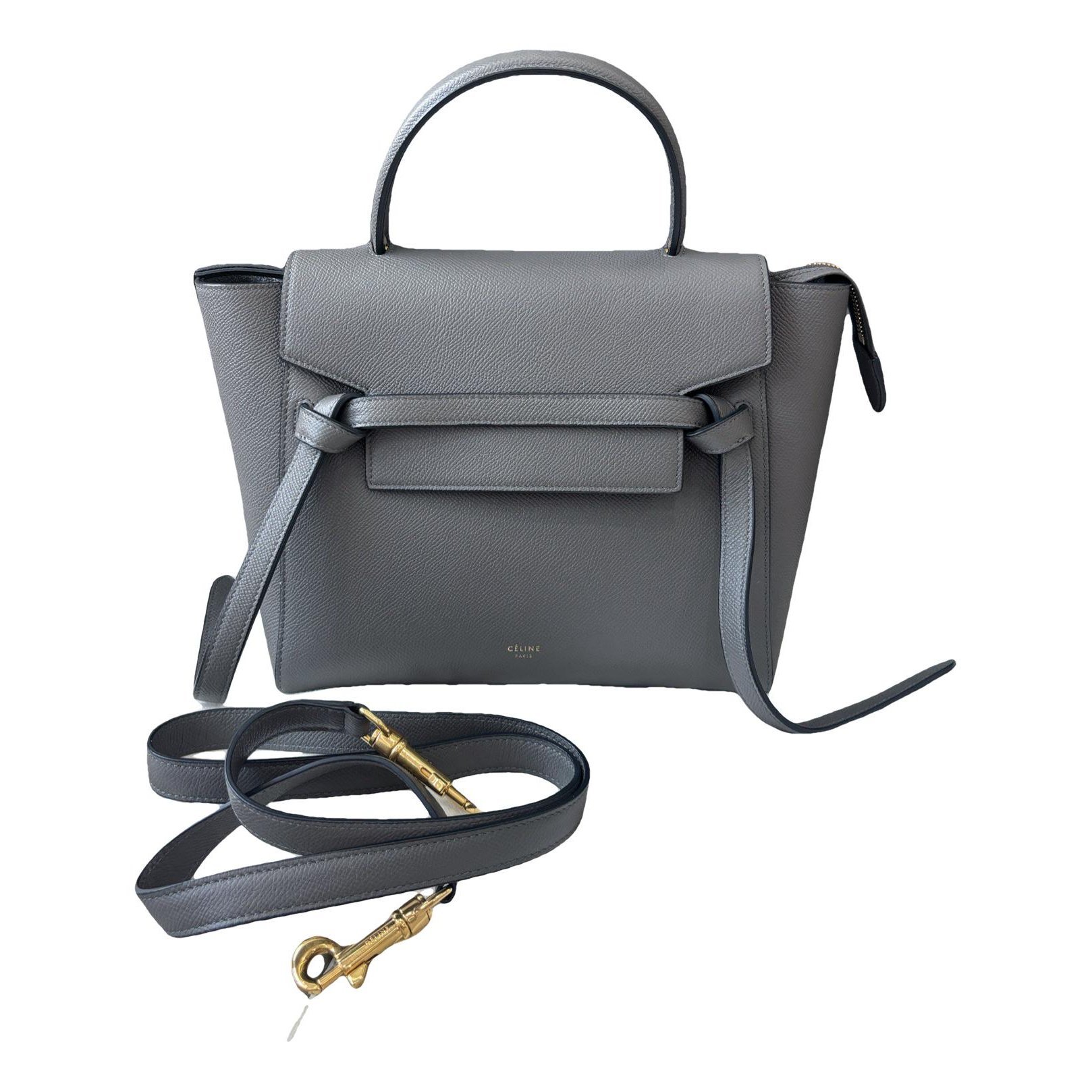 Belt leather handbag