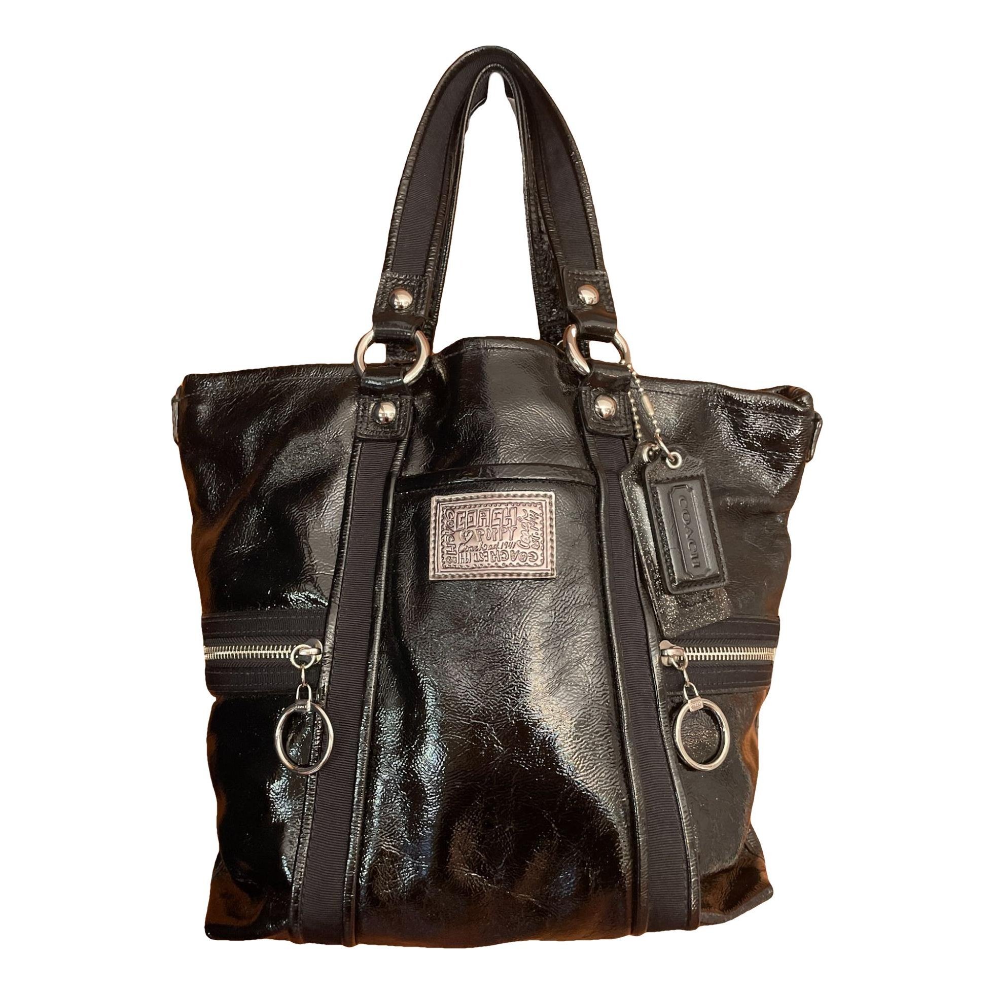 Patent leather handbag