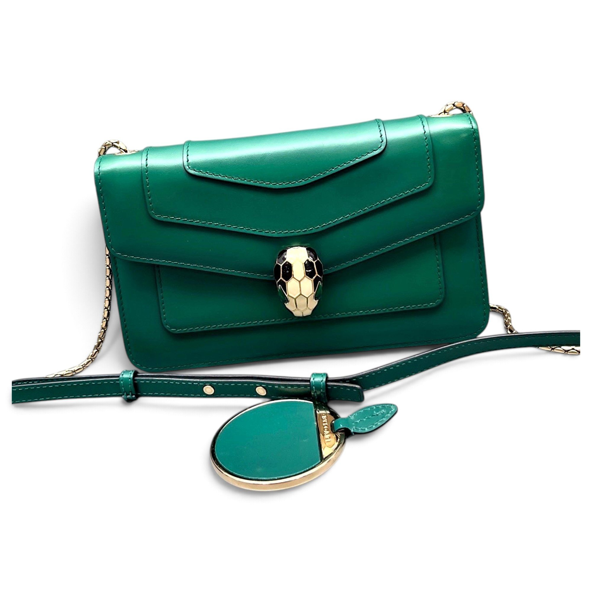 Serpenti leather handbag