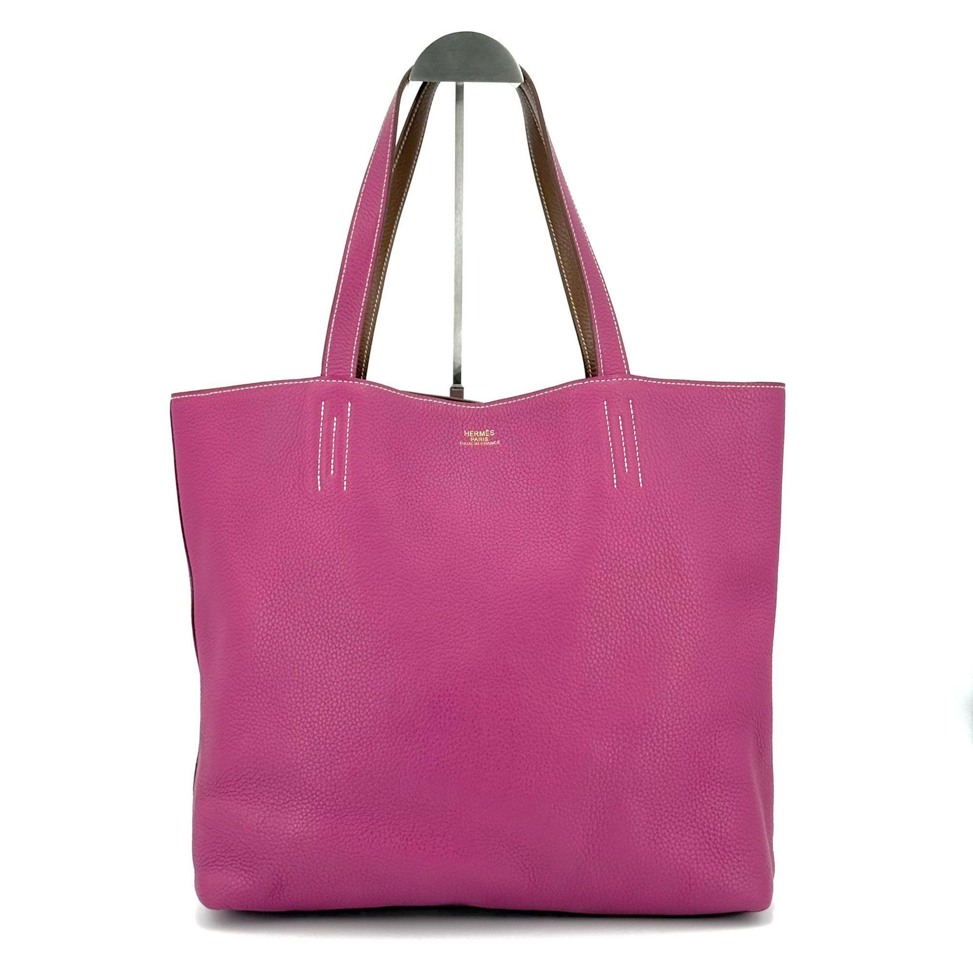 Double sens leather tote