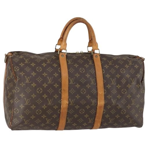 Keepall leather travel bag