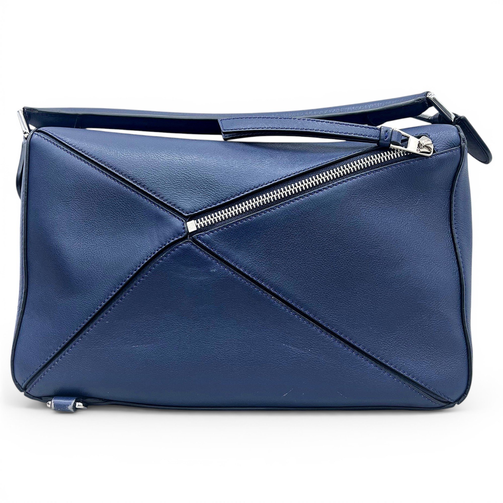 Puzzle leather handbag