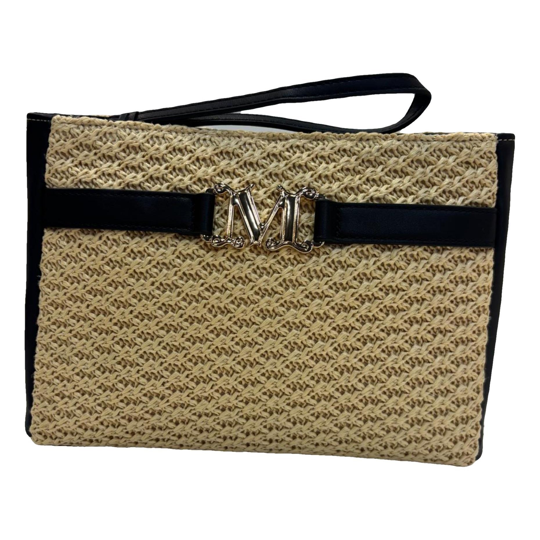 Leather clutch bag