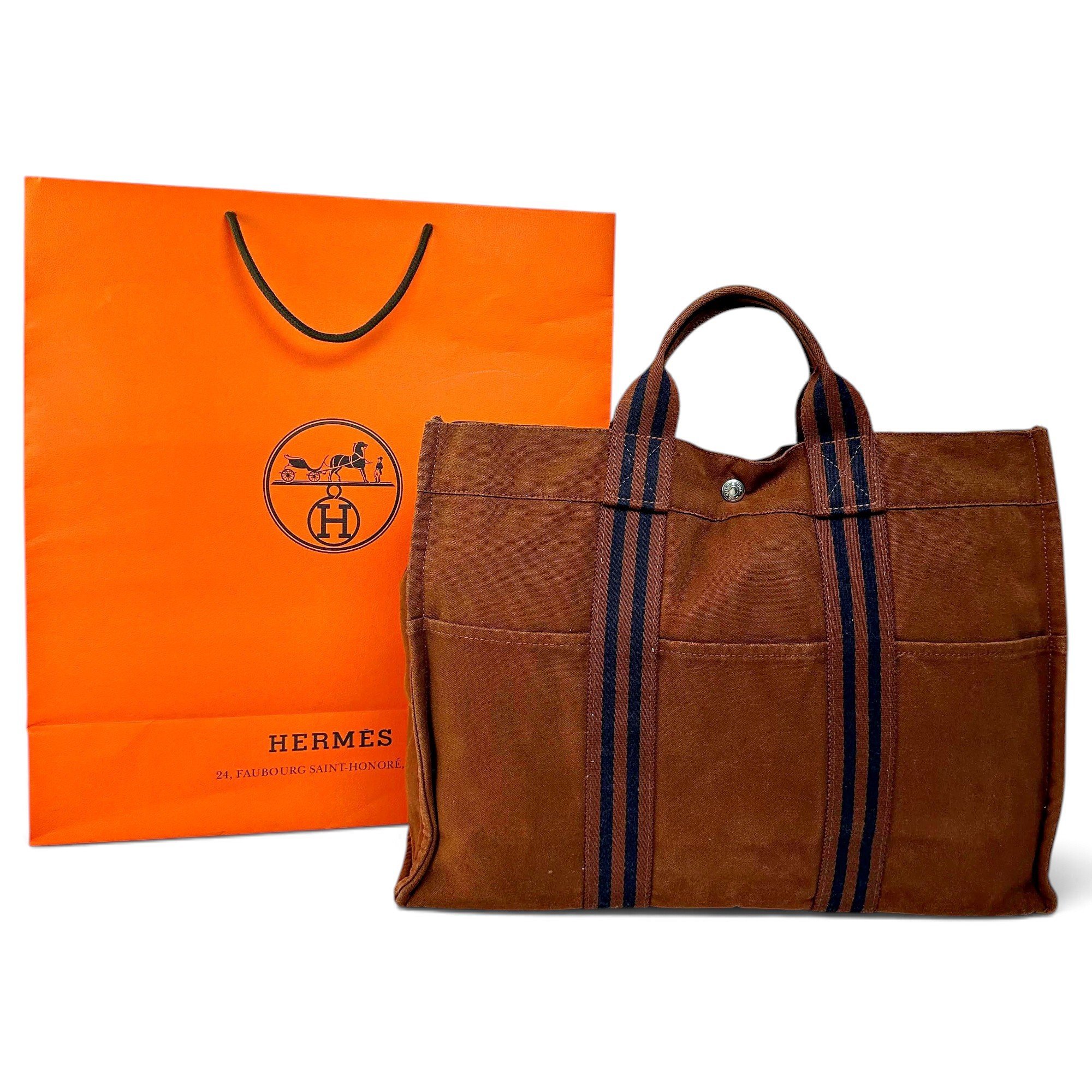 Hermes Garden Party Handbag Navy