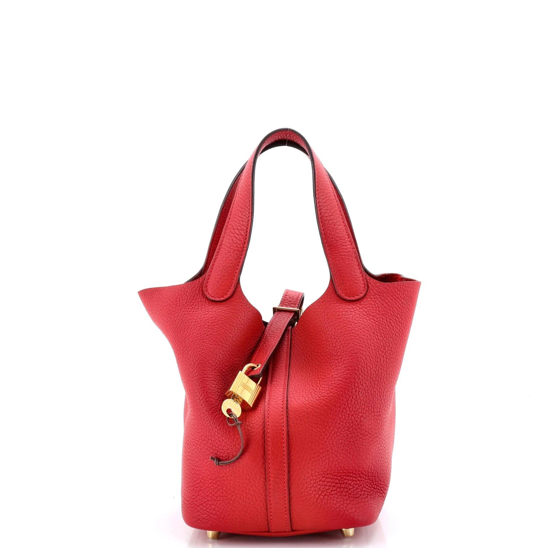 Hermes Picotin 18 Handbag Clemence Leather 2019