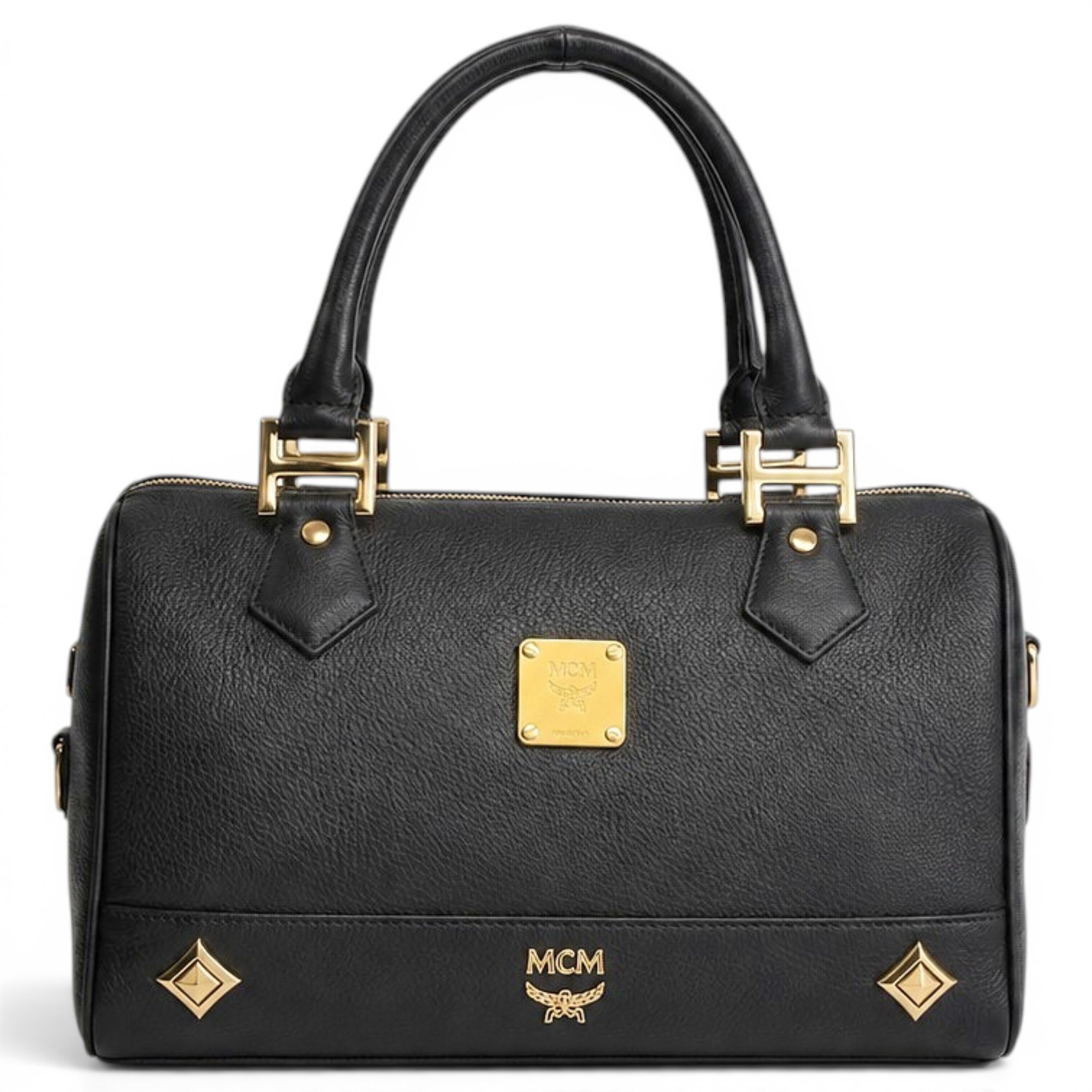 Boston leather handbag