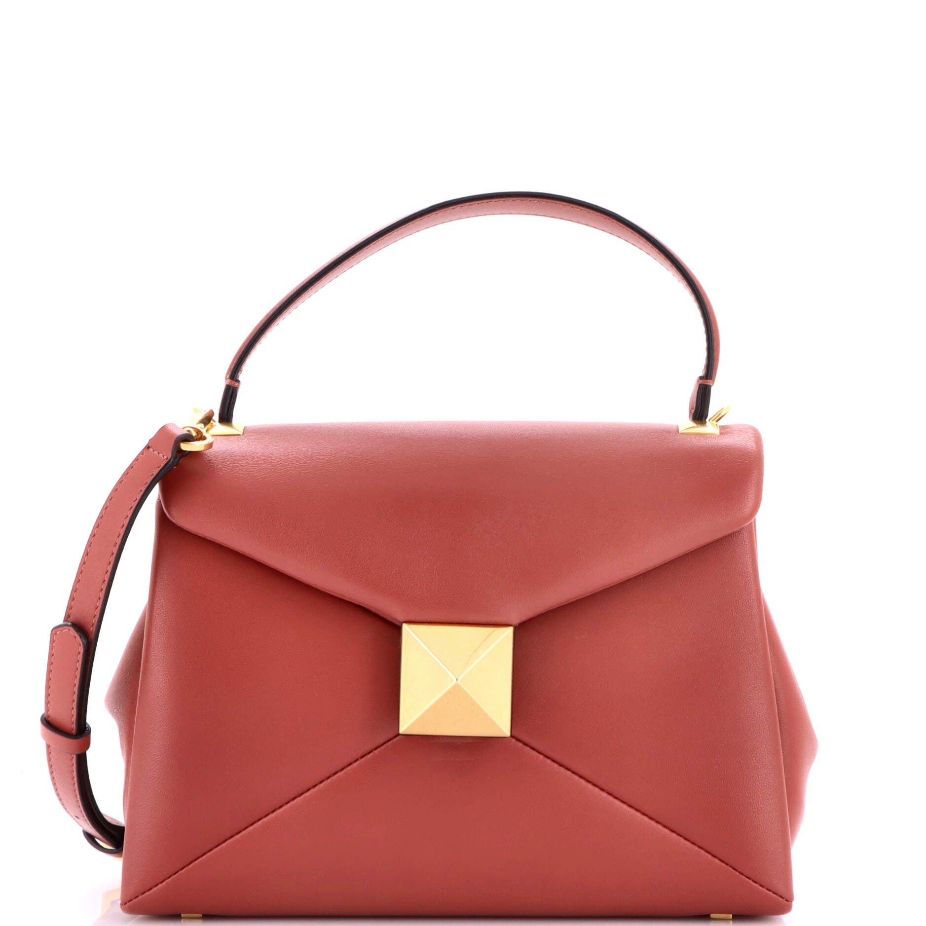 Valentino Garavani One Stud Top Handle Flap Bag Leather Small