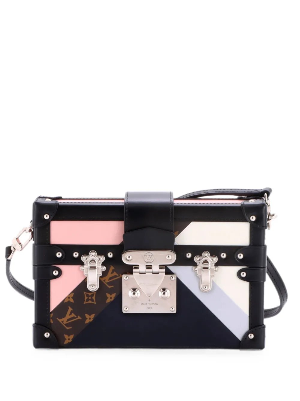 Petite Malle Handbag Patchwork Leather shoulder bag