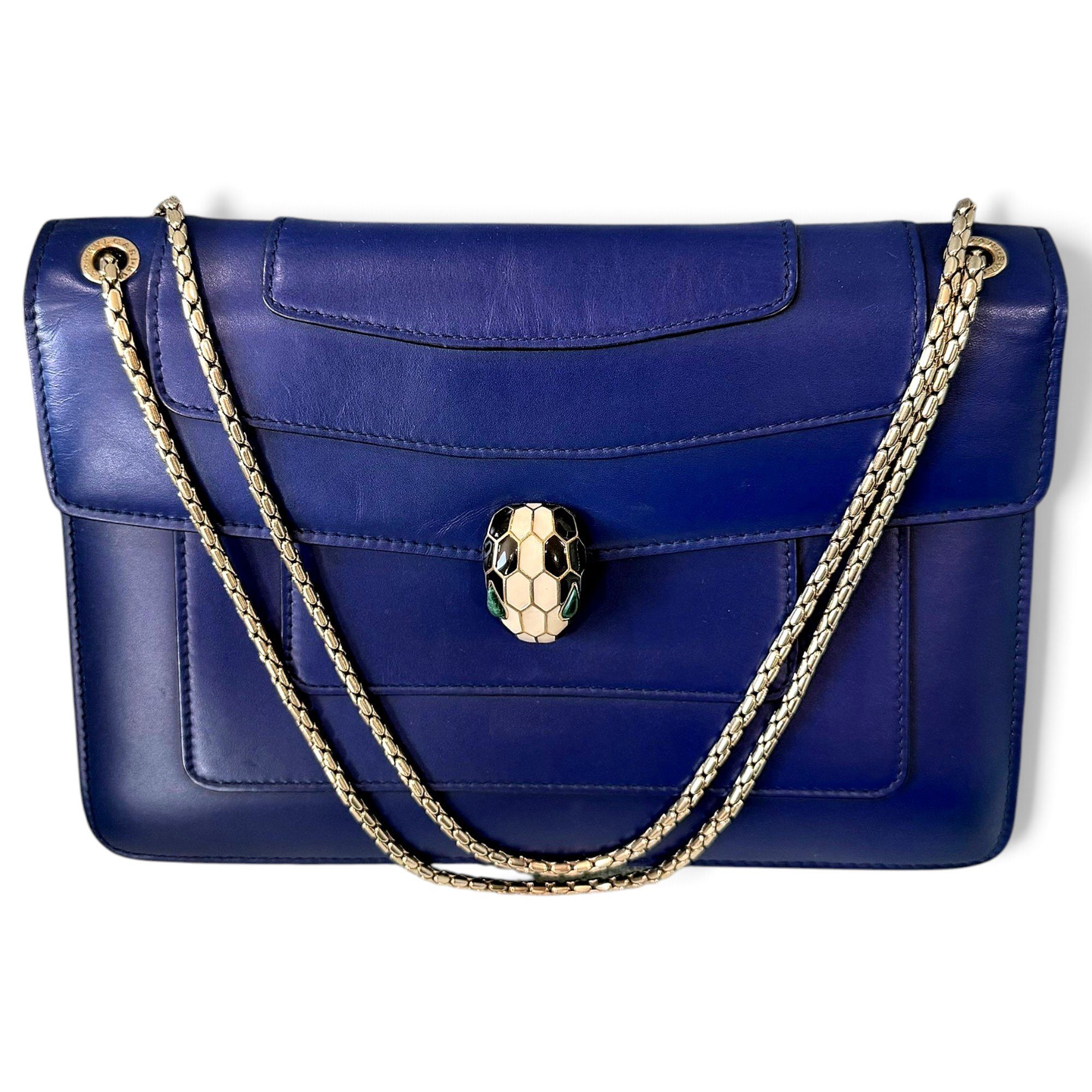 Serpenti leather handbag
