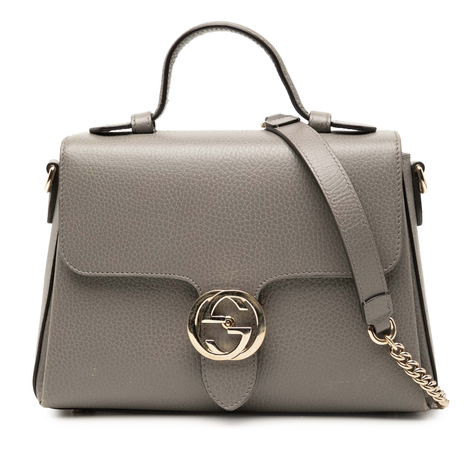 Interlocking leather satchel