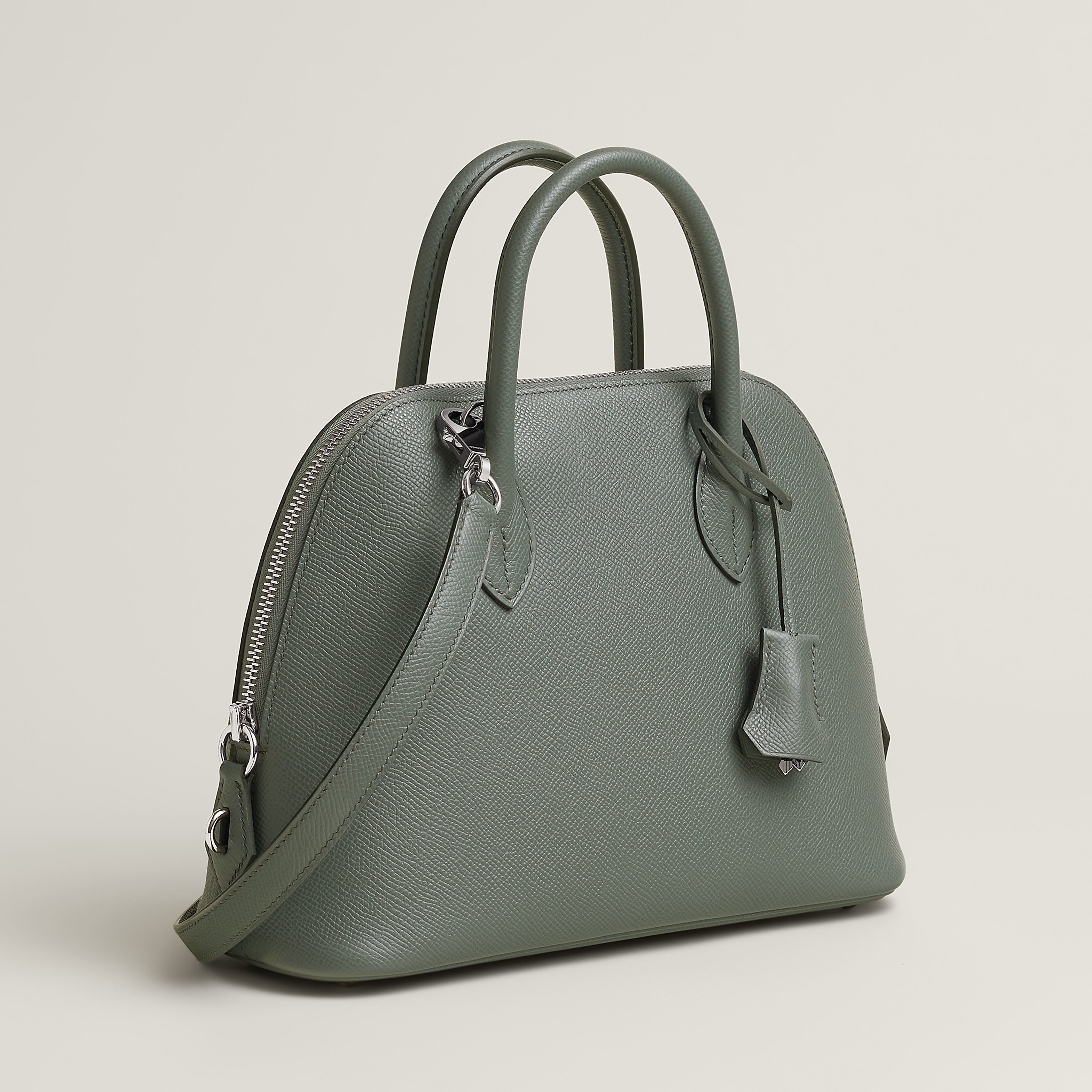 Hermès Bolide 1923 25 25 cm calfskin Vert Amande