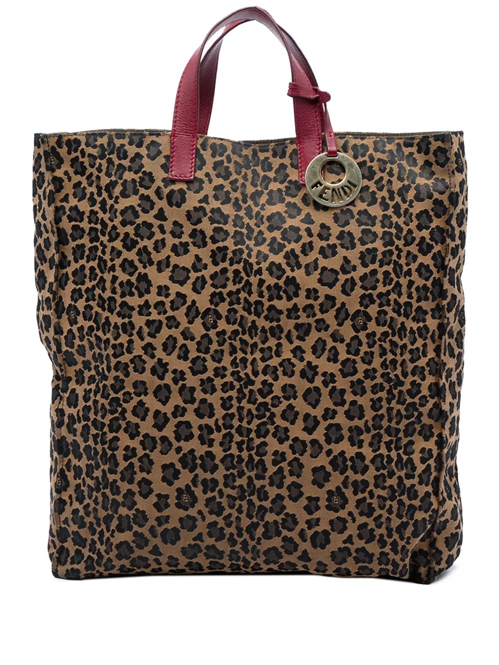 2000-2010 Leopard Printed Canvas Shopping tote bag