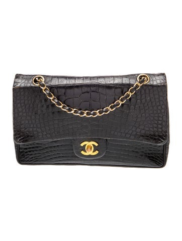 Classic Medium Alligator Double Flap Bag