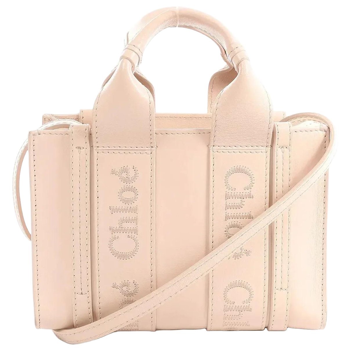 Woody leather handbag