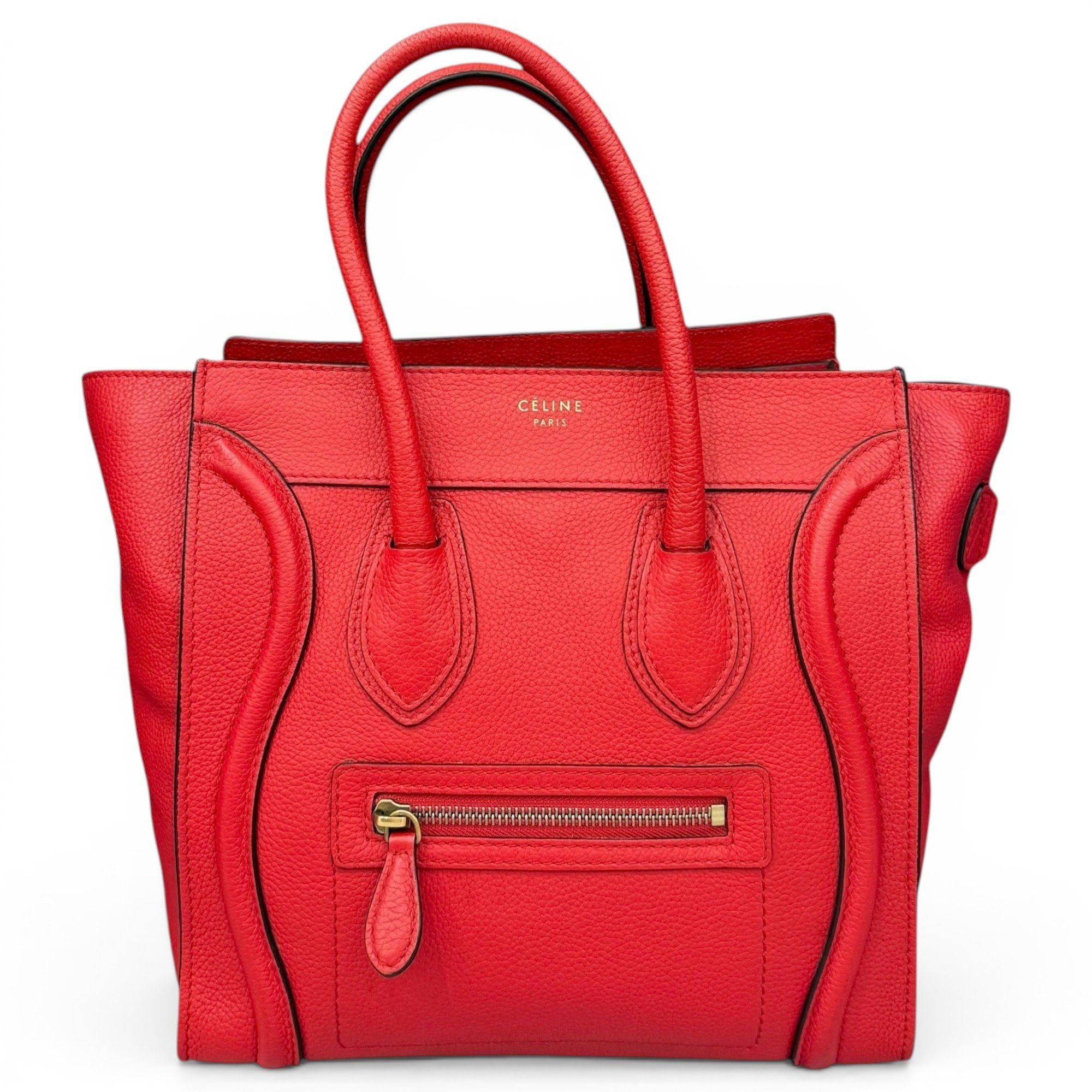 Luggage pony-style calfskin handbag