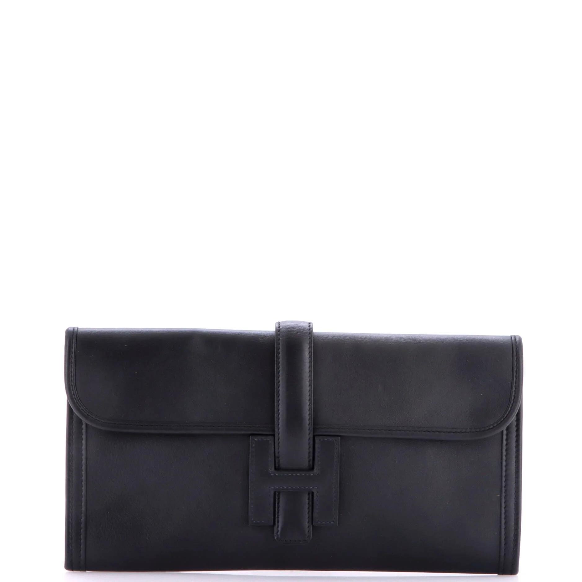Leather clutch bag