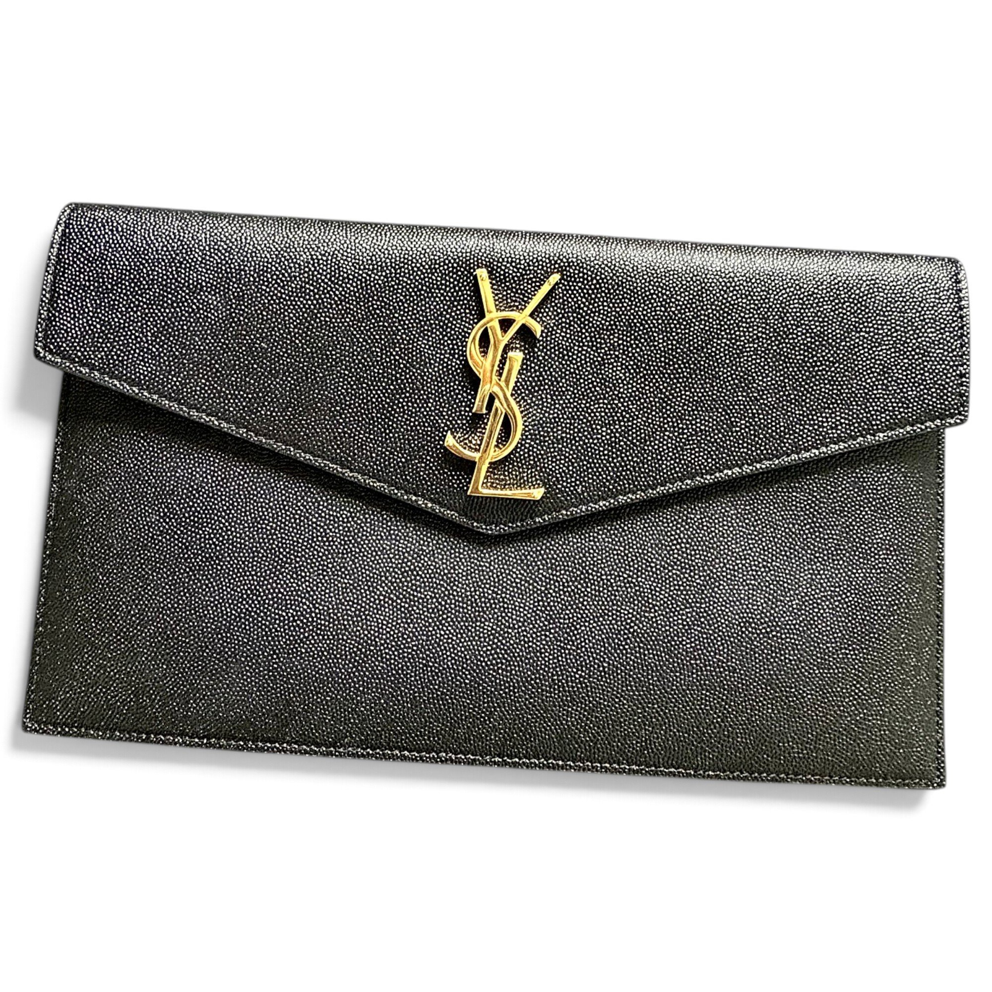 Uptown leather clutch bag