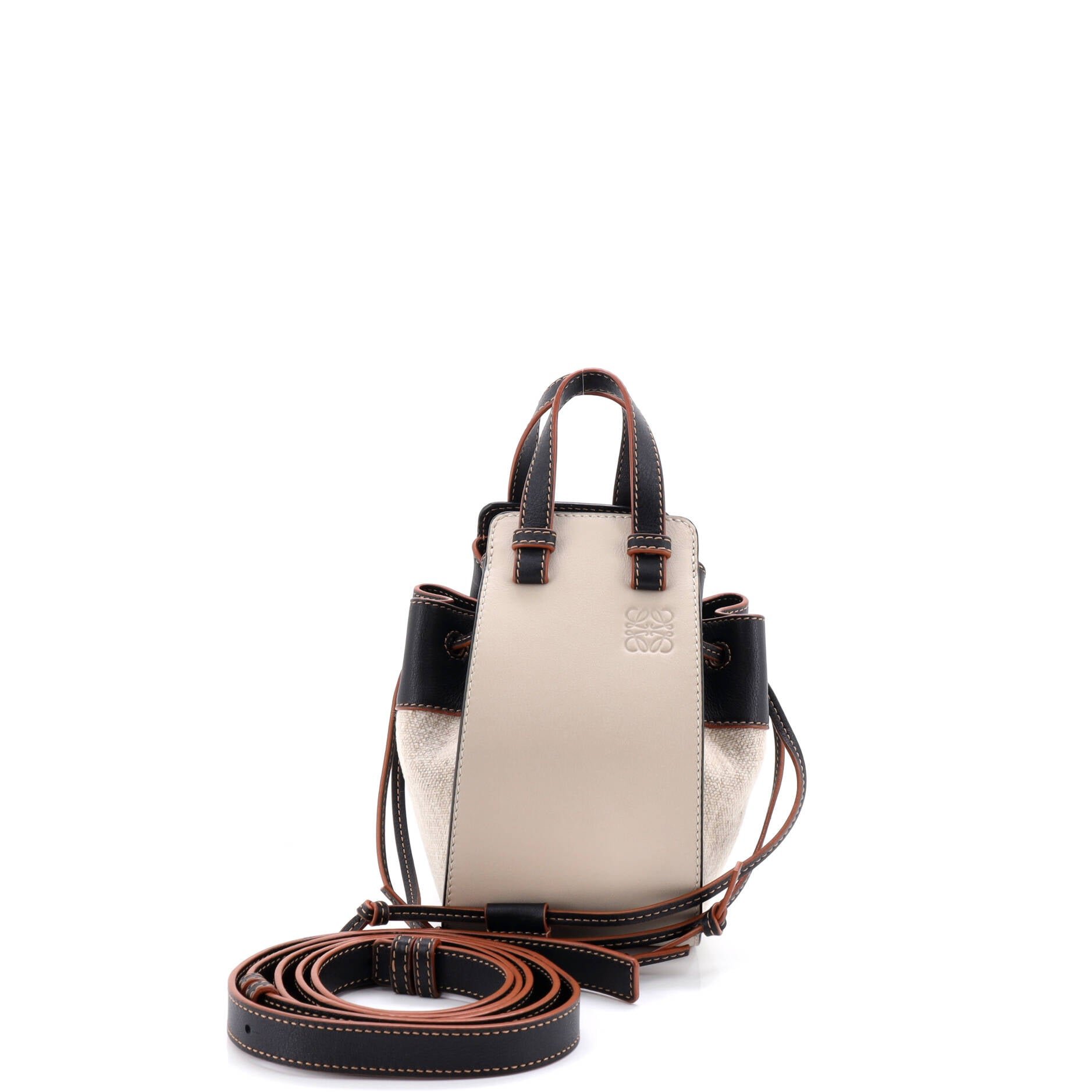 Loewe Hammock Bag Leather and Canvas Mini